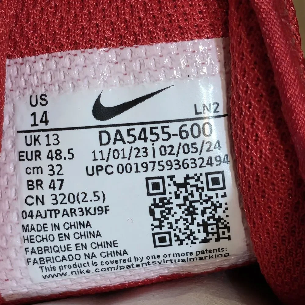 Nike Vapor Edge Speed 360 2 DA5455-600 Football Cleats Men's Size 14